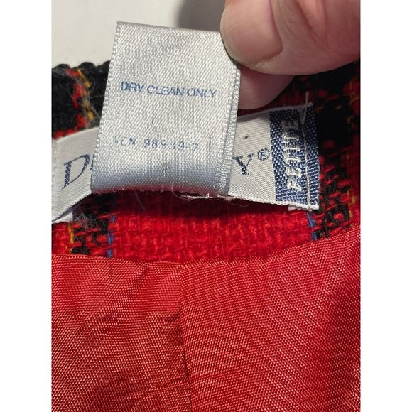 Vintage Tartan Plaid Lady Jacket Women Size 2P* Wool Blend Soutache Trim USA - Picture 8 of 11
